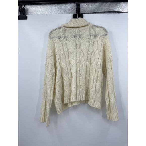 Tularosa Sweater Womens Size Small Greta Turtleneck Pullover Ivory Cable Knit - Picture 5 of 7